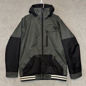 Analog Acetate Jacket Mens Medium Black 10K Hooded Ski Snowboarding Shell